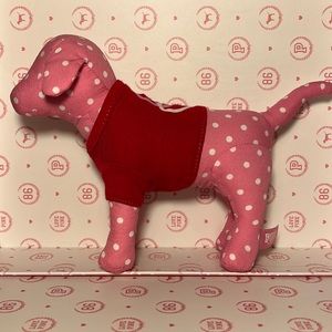 Victoria’s Secret PINK ~ Pink with White Polka Dots Peace Love Shirt Dog